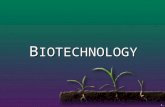 B IOTECHNOLOGY 1.. Biotechnology The use of gene science to create new products from plants and animals.