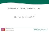 Partners in Literacy in 60 seconds { 1 minute film to be added }
