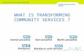 WHAT IS TRANSFORMING COMMUNITY SERVICES ? Transforming Community Services.