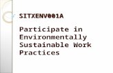 SITXENV001A Participate in Environmentally Sustainable Work Practices.