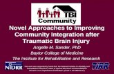 Novel Approaches to Improving Community Integration after Traumatic Brain Injury Angelle M. Sander, PhD Baylor College of Medicine The Institute for Rehabilitation.