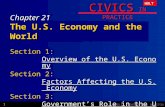 HOLT, RINEHART AND WINSTON1 CIVICS IN PRACTICE HOLT Chapter 21 The U.S. Economy and the World Section 1:Overview of the U.S. Economy Overview of the U.S.