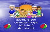 Second Grade Curriculum Night 2012-2013 Mrs. Merrick Second Grade Curriculum Night 2012-2013 Mrs. Merrick.