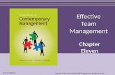Effective Team Management Chapter Eleven Copyright © 2011 by the McGraw-Hill Companies, Inc. All rights reserved. McGraw-Hill/Irwin.