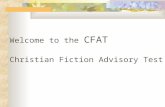 Welcome to the CFAT Christian Fiction Advisory Test.