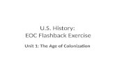 U.S. History: EOC Flashback Exercise Unit 1: The Age of Colonization.