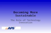 Becoming More Sustainable The Role of Technology Innovation.