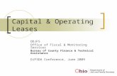 Capital & Operating Leases ODJFS Office of Fiscal & Monitoring Services Bureau of County Finance & Technical Assistance OJFSDA Conference, June 2009.