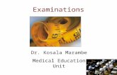 Examinations Dr. Kosala Marambe Medical Education Unit.
