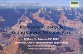 William M. Auberle, P.E. BCEE Professor, Civil & Environmental Engineering Research Director, Landsward Northern Arizona University Renewable Energy &
