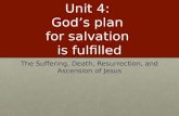Unit 4: Godâ€™s plan for salvation is fulfilled The Suffering, Death, Resurrection, and Ascension of Jesus