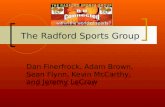 The Radford Sports Group Dan Finerfrock, Adam Brown, Sean Flynn, Kevin McCarthy, and Jeremy LeCraw.