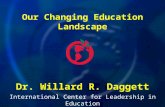 International Center for Leadership in Education Dr. Willard R. Daggett Our Changing Education Landscape.