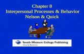 Chapter 8 Interpersonal Processes & Behavior Nelson & Quick.