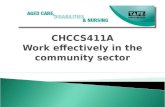 CHCCS411A Work effectively in the community sector.