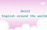 Unit2 English around the world. Today, many people speak English as their first, second, or foreign language. That’s because people from England started.