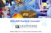 1  Worldwide Solutions Confidential SOLAIR Particle Counter.