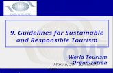 M Fabricius 9. Guidelines for Sustainable and Responsible Tourism World Tourism Organization Manila, 20 – 22 March 2006.