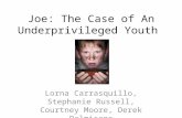 Joe: The Case of An Underprivileged Youth Lorna Carrasquillo, Stephanie Russell, Courtney Moore, Derek Palmisano.