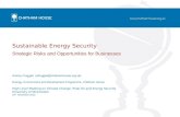 Sustainable Energy Security Strategic Risks and Opportunities for Businesses Antony Froggatt (afroggatt@chathamhouse.org.uk) Energy, Environment and Development.