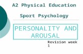 A2 Physical Education Sport Psychology Revision week 1 PERSONALITY AND AROUSAL.