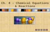 IIIIIIIVV Ch. 8 – Chemical Equations & Reactions.