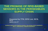 THE PROMISE OF RFID-BASED SENSORS IN THE PERISHABLES SUPPLY CHAIN Presented by TTW, RFID Lab, IECS, FCU 2012.12.17 DURSUN DELEN AND RAMESH SHARDA, OKLAHOMA.