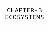 CHAPTER-3 ECOSYSTEMS. Biosphere First suggested by an Austrian geologist Edward Suess. The biosphere is a thin shell that encapsulates the earth which.