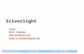 Web programmeringSilverlight NOEA / PQC 2007 Silverlight From: Gill Cleeren  blog.n-technologies.be.