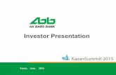 Kazan, June, 2015. Investor presentation Kazan, June, 2015 2 Board of Directors Igor G. Avanesyan CEO of ZAO United Leasing Company Center-Capital Sergey.