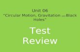 Unit 06 “Circular Motion, Gravitation and Black Holes” Test Review.