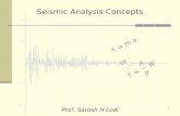1 Seismic Analysis Concepts Prof. Sarosh H Lodi F = m a or F =