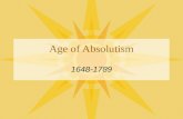 Age of Absolutism 1648-1789. DO NOW What does the term “absolute” mean?