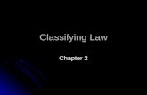 Classifying Law Chapter 2. Sources Of Law English Common Law – aka. Case law or judge-made law. Combined with the law of equity, Canadian courts follow.