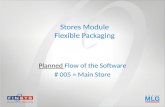 Stores Module Flexible Packaging Planned Flow of the Software # 005 = Main Store.