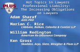 Hot Topics in Lawyers Professional Liability: The Increasing Obligations on Lawyers Adam Sharaf AXIS PRO Marian C. Rice L'Abbate, Balkan, Colavita & Contini.