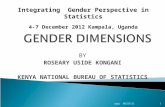 BY ROSEARY USIDE KONGANI KENYA NATIONAL BUREAU OF STATISTICS 9/11/2015KNBS1 Integrating Gender Perspective in Statistics 4-7 December 2012 Kampala, Uganda.