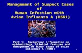 1 Management of Suspect Cases of Human Infection with Avian Influenza A (H5N1) Virus Part 1: Background information on epidemiology, clinical features.