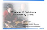© NOKIApage: 1 Wireless IP Solutions Enabled by GPRS Chris Briglin Head of Marketing GPRS Business Program Nokia Telecommunications.