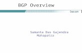 BGP Overview Sumanta Das Gajendra Mahapatra. Content 1.Introduction 2.Session Establishment 3.Route processing 4.Basic Configuration 5.BGP Police.