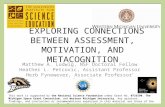 EXPLORING CONNECTIONS BETWEEN ASSESSMENT, MOTIVATION, AND METACOGNITION Matthew A. Ludwig, NSF Doctoral Fellow Heather L. Petcovic, Assistant Professor.