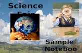 Science Fair SampleNotebook. Cover Page Creative titleCreative title PicturePicture NameName School/GradeSchool/Grade Irvine Unified School DistrictIrvine.