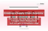 © The Delos Partnership 2005 Creating a Supply Chain Academy How Delos can help develop talent in Supply Chain Management and you gain a competitive edge.