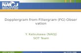 Apr 17-22, 20061 SOT17 @ NAOJ Dopplergram from Filtergram (FG) Observation Y. Katsukawa (NAOJ) SOT Team.