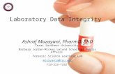 Laboratory Data Integrity Ashraf Mozayani, PharmD, PhD Texas Southern University Barbara Jordan-Mickey Leland School of Public Affairs Forensic Science.