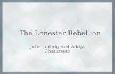 The Lonestar Rebellion Julie Ludwig and Adrija Chaturvedi.