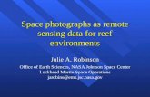 Space photographs as remote sensing data for reef environments Julie A. Robinson Office of Earth Sciences, NASA Johnson Space Center Lockheed Martin Space.
