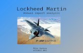 Lockheed Martin Annual report analysis Mike Hudson ACG2021.0H1.
