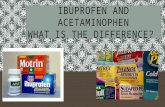 By: Christy Sorensen IBUPROFEN AND ACETAMINOPHEN WHAT IS THE DIFFERENCE?
