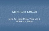 Split Rule (2013) Jane Fu, Jojo Zhou, Ying Lin & Anna Li’s team.
